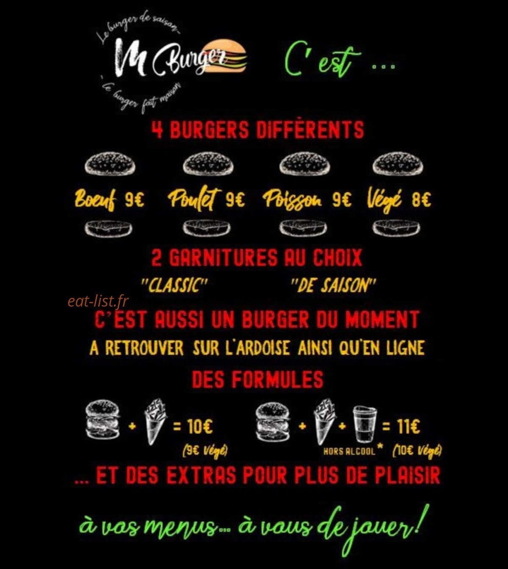 M Burger — carte page 2