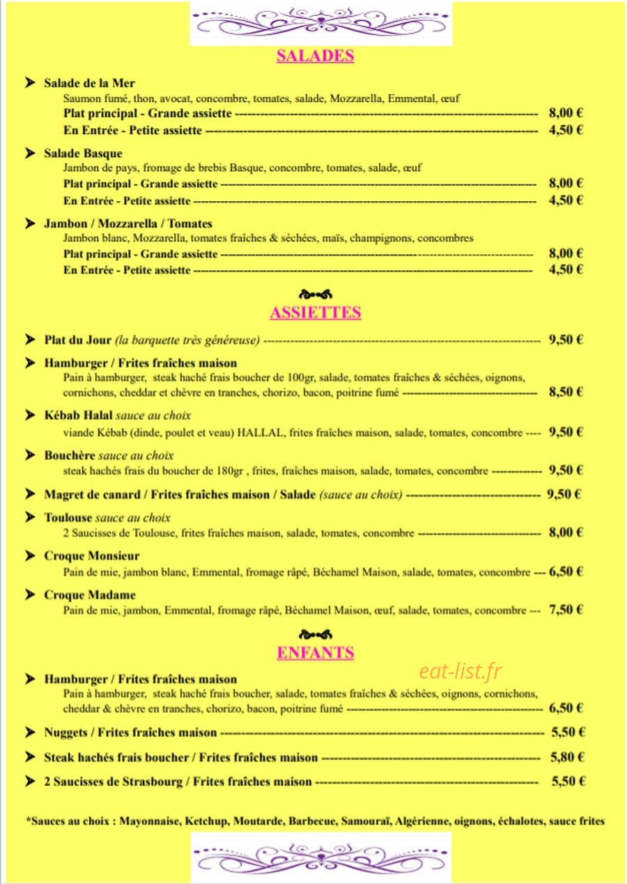 Ma Caravane Gourmande — carte page 2