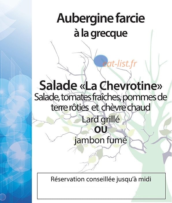 Ma Cuisine Bleue — carte page 1