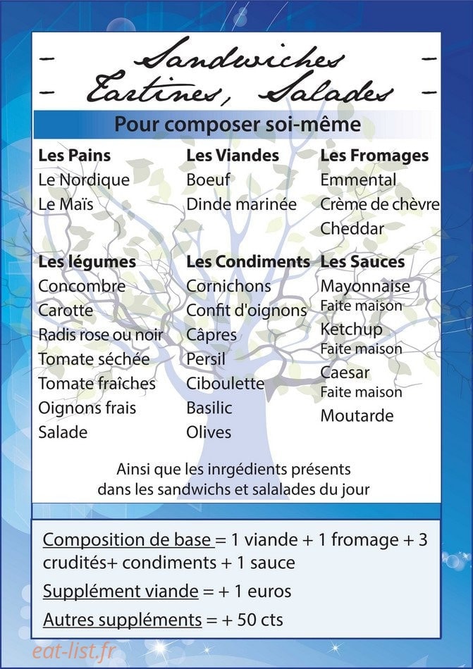 Ma Cuisine Bleue — carte page 4