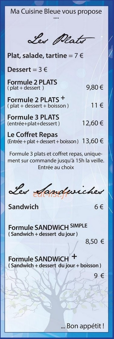 Ma Cuisine Bleue — carte page 5
