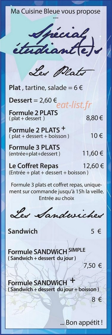 Ma Cuisine Bleue — carte page 6