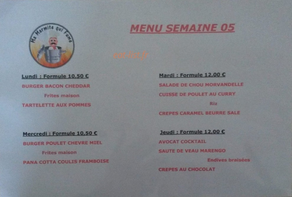 Ma Marmite qui fume — carte page 1