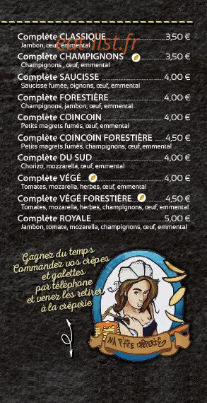 Ma P'tite Crêperie — carte page 3