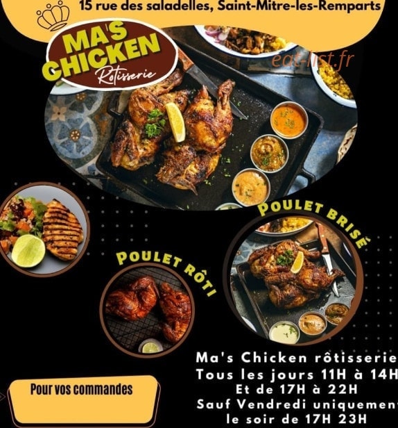 Carte et menu Ma's chicken rôtisserie Saint-Mitre-les-Remparts