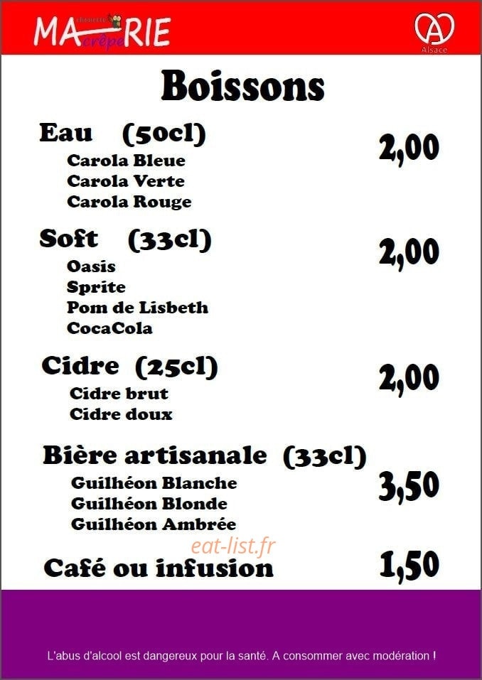 MAchouette Crêperie — carte page 3