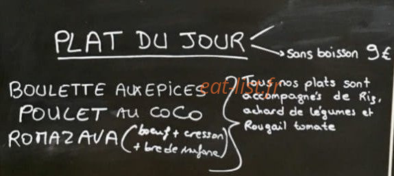 Mada Saveurs — carte page 1