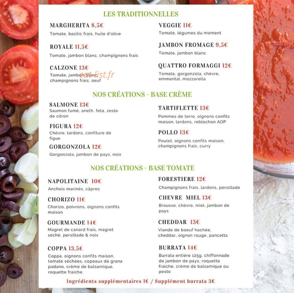 Madame Pizza 82 — carte page 2