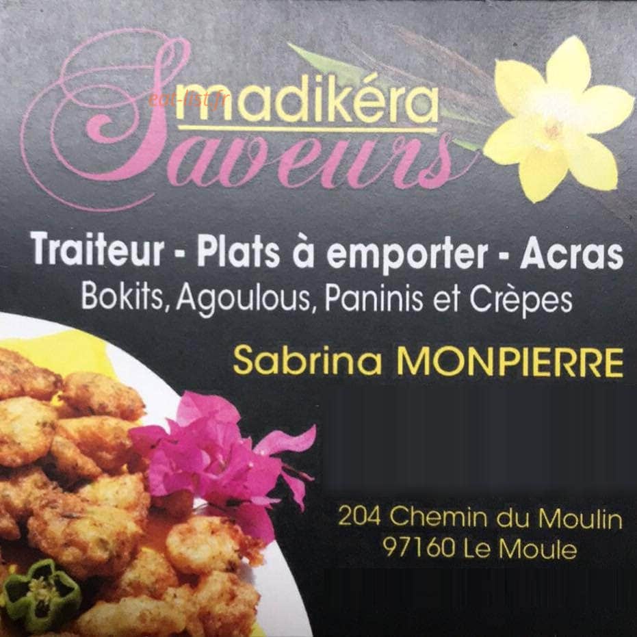 Madikéra Saveurs — carte page 1