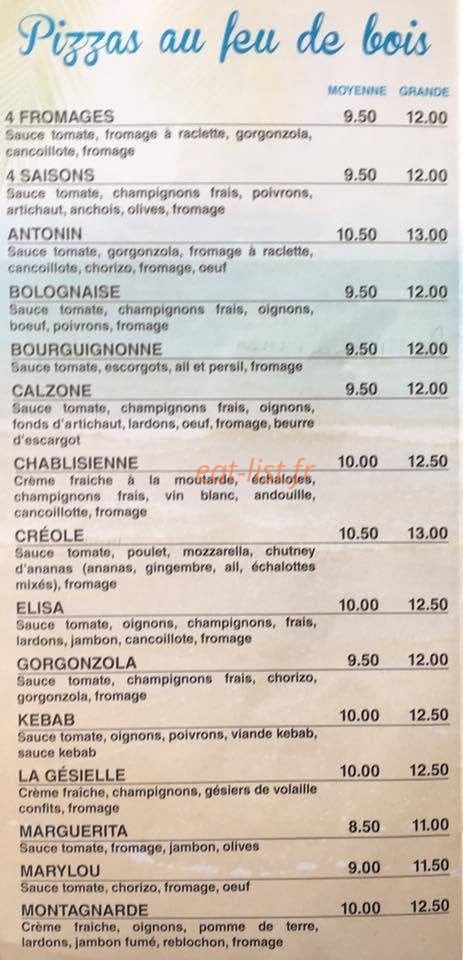 Madinina pizzas — carte page 2