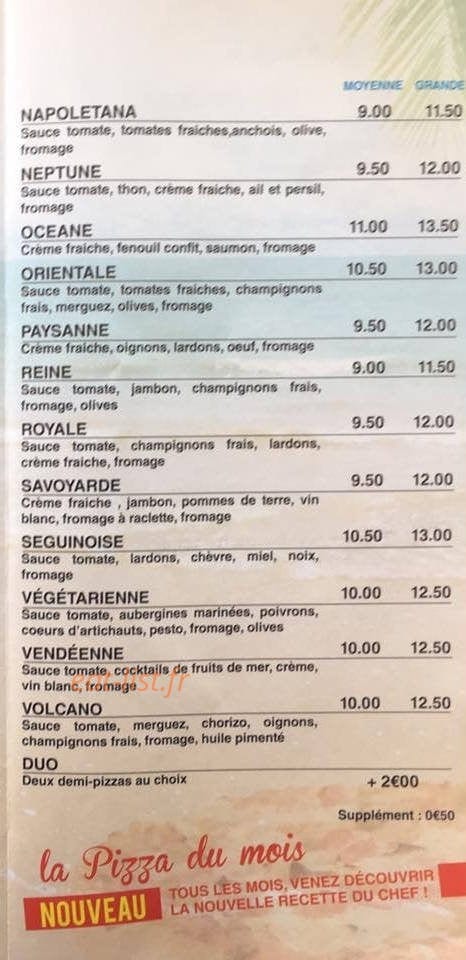 Madinina pizzas — carte page 3