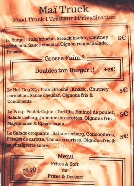 Maï Truck — carte page 1