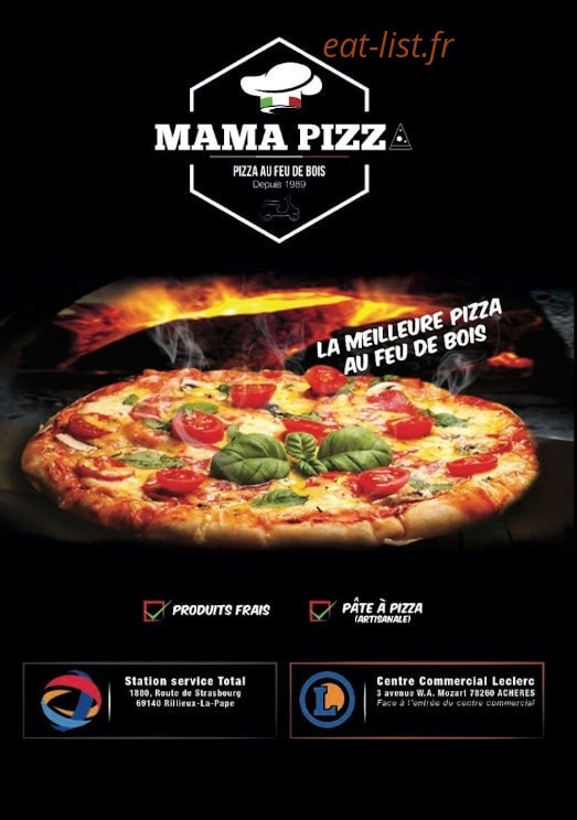 Mama Pizza — carte page 1