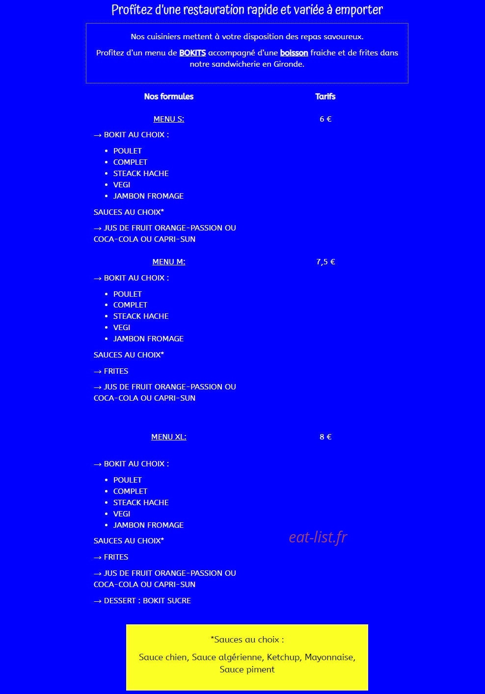 Mamzel'Bokits — carte page 2