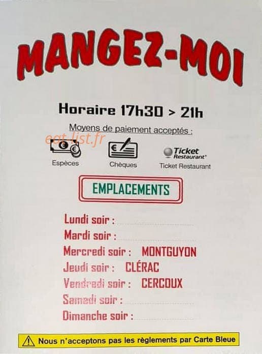 Mangez Moi — carte page 1