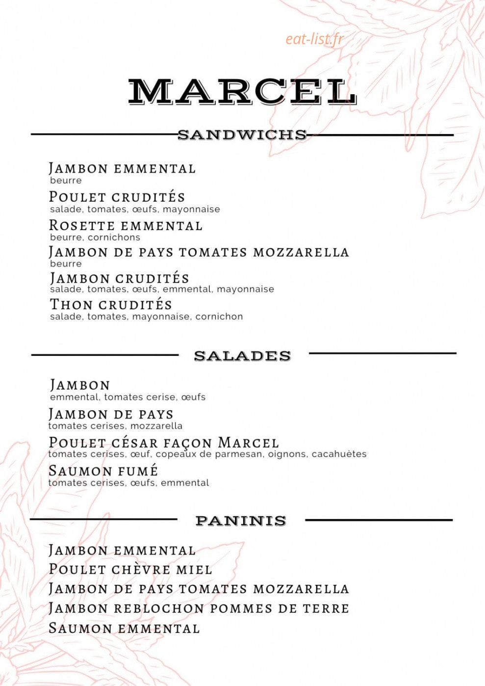 Marcel — carte page 1