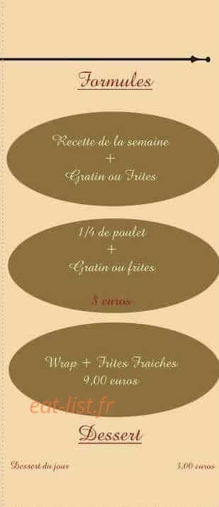 Marine's Poulet — carte page 3