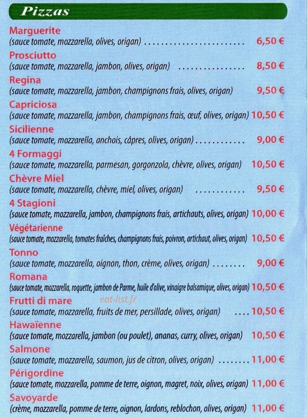 Mario Pizz' — carte page 2