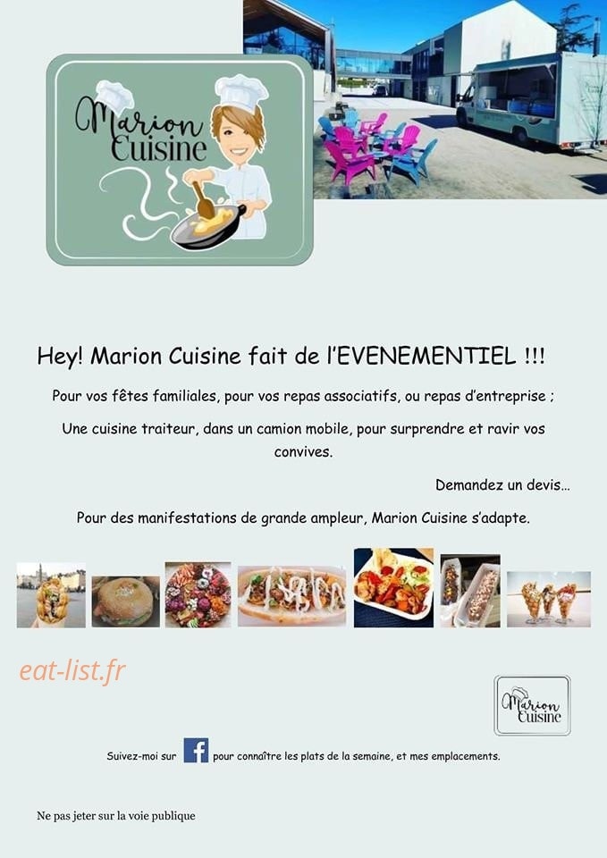 Marion Cuisine — carte page 2