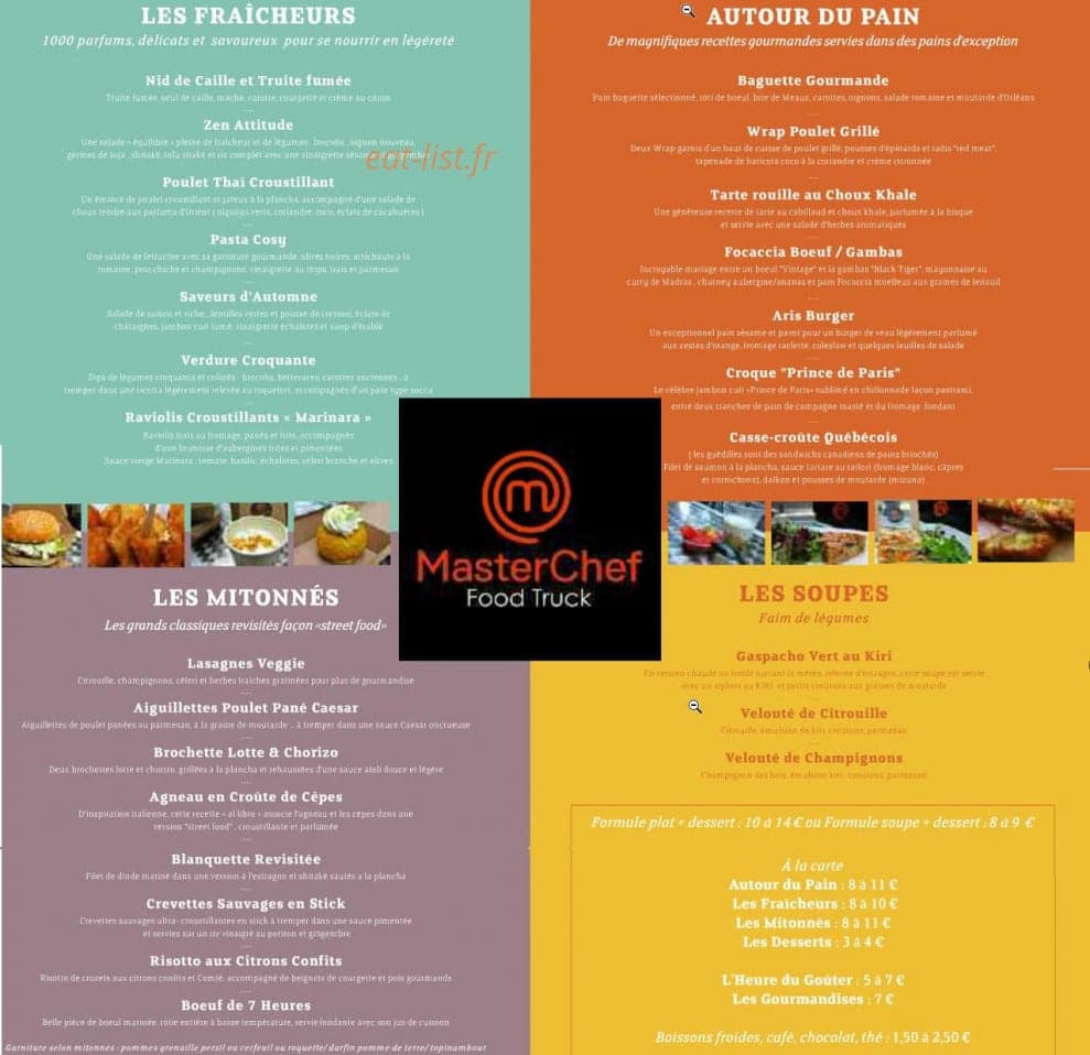 Masterchef — carte page 3