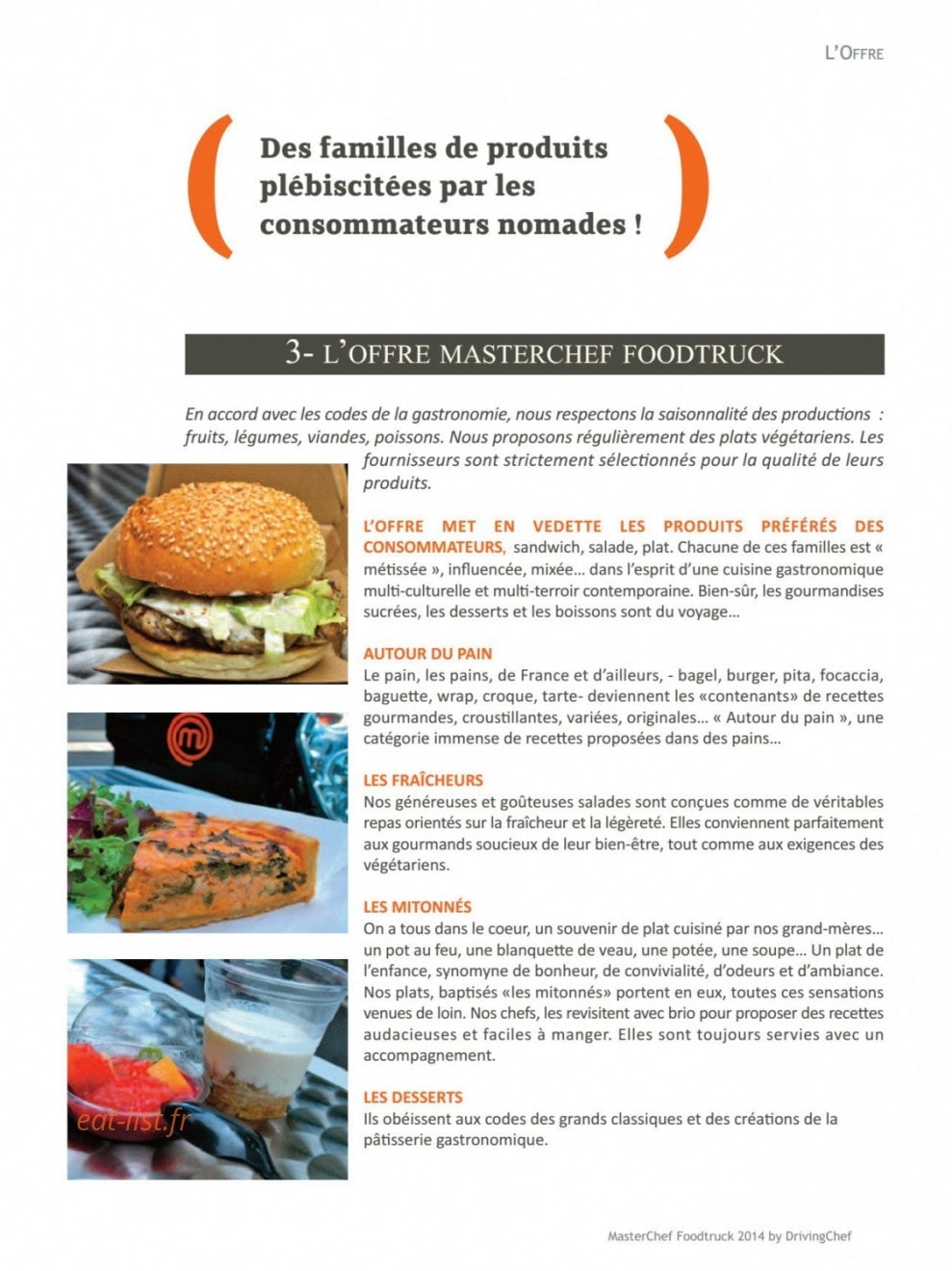 Masterchef — carte page 1