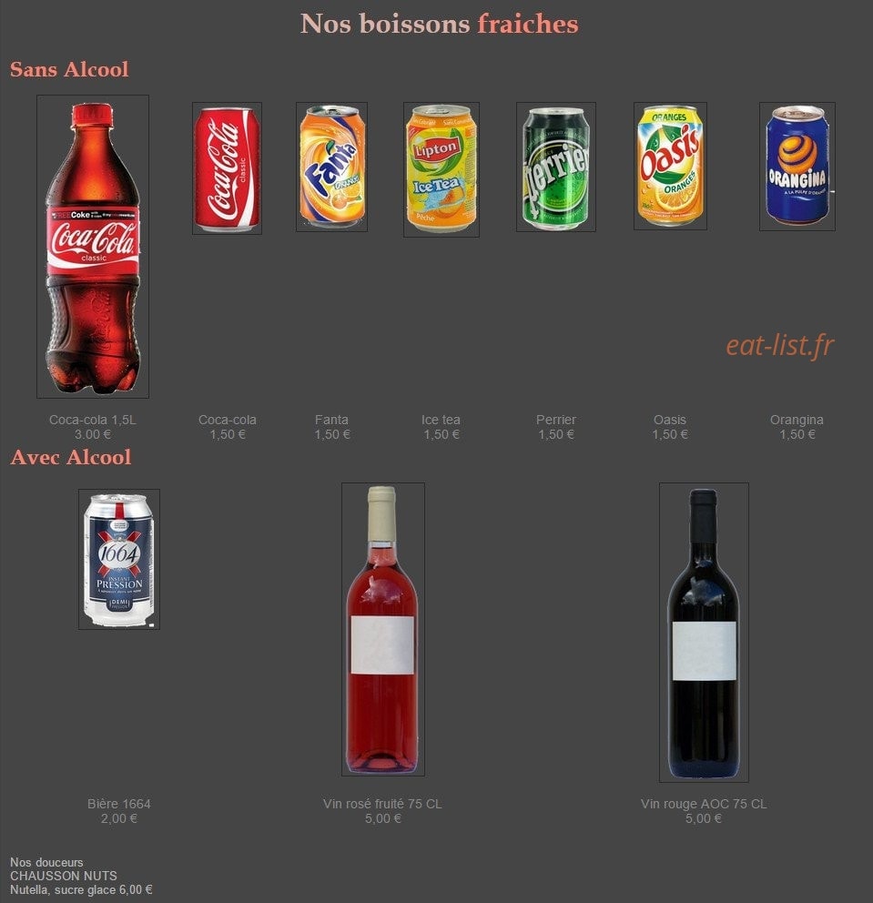 Maurice Pizza — carte page 5
