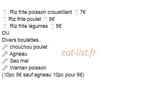 Mauritius Urban Food — carte page 1