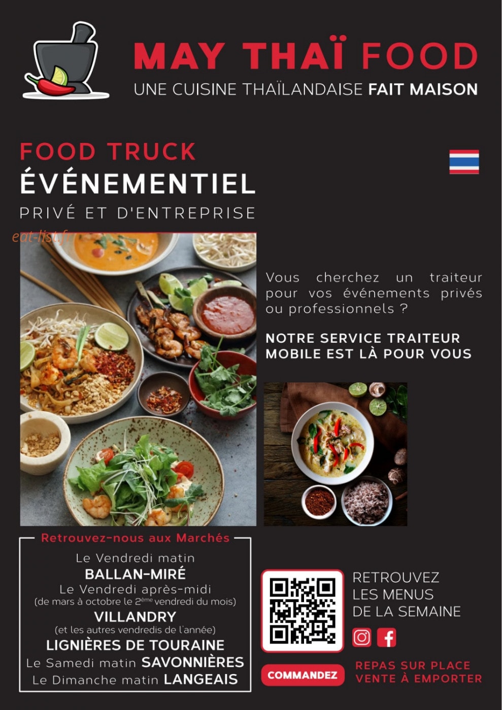 May Thai Food — carte page 1