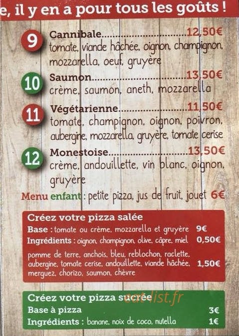 Men Two Pizza — carte page 2