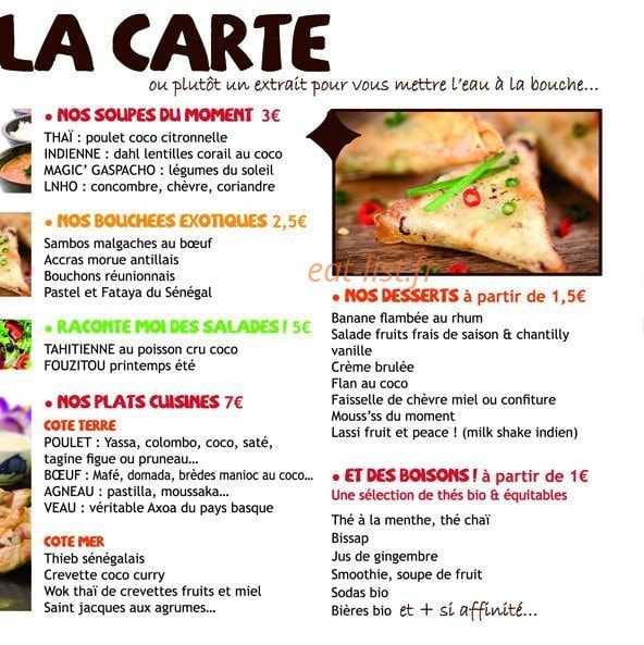 Metiss & Bio — carte page 2