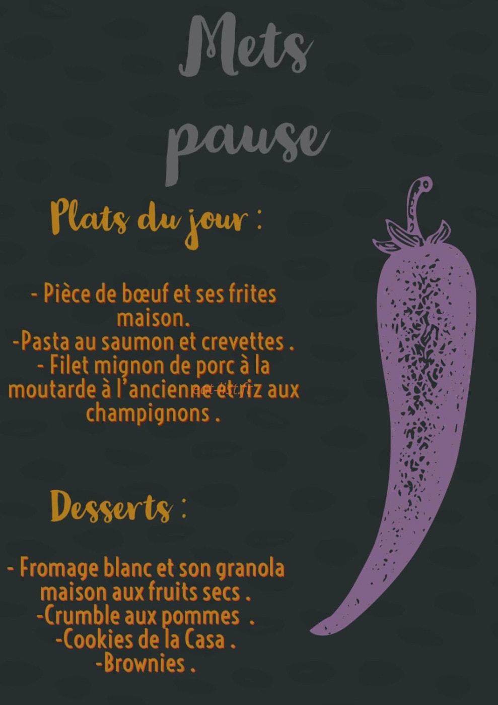 Mets Pause — carte page 1
