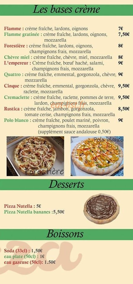 Mia'Pizza — carte page 3