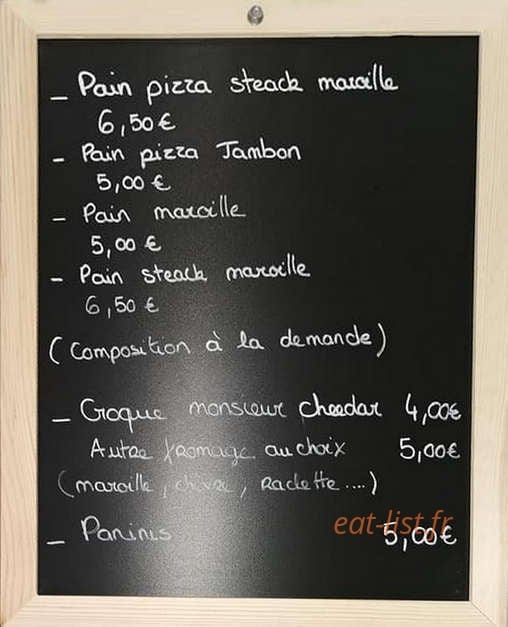 Miam Frites — carte page 1