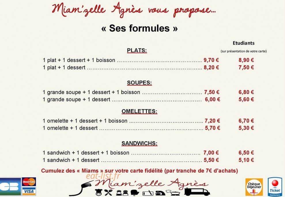 Miam'zelle Agnès — carte page 5