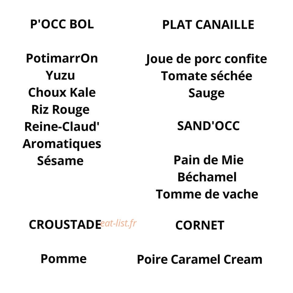 Miam'Zelle Food — carte page 1