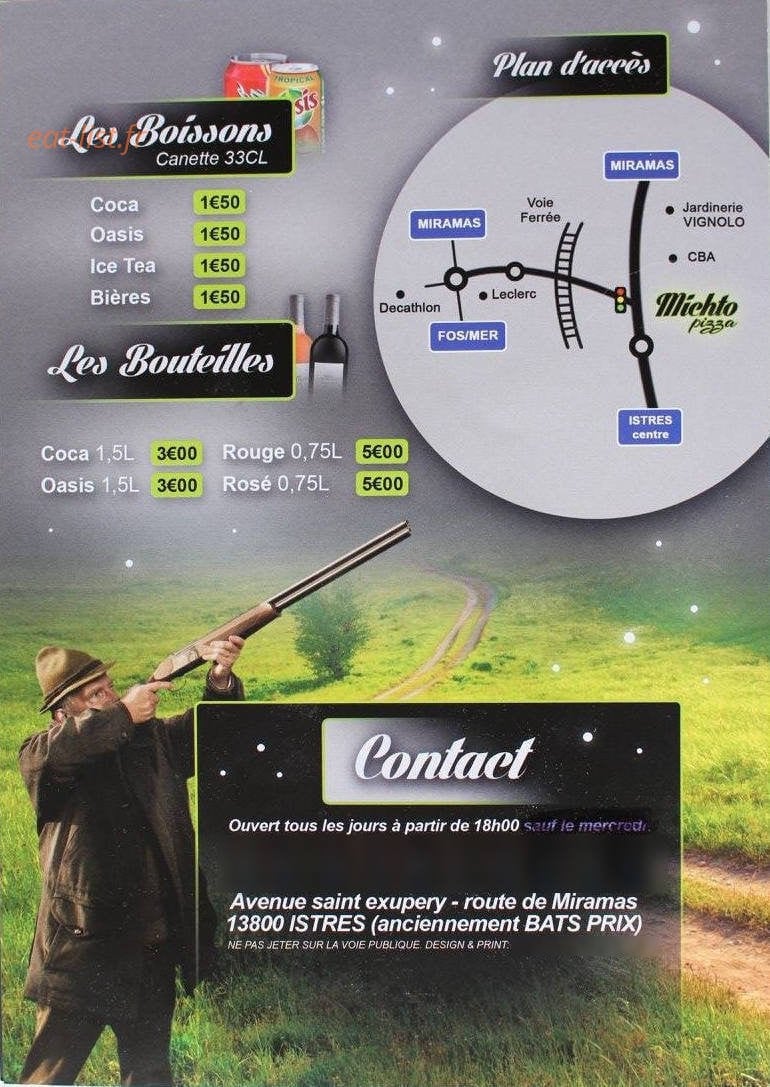 Michto pizza — carte page 4