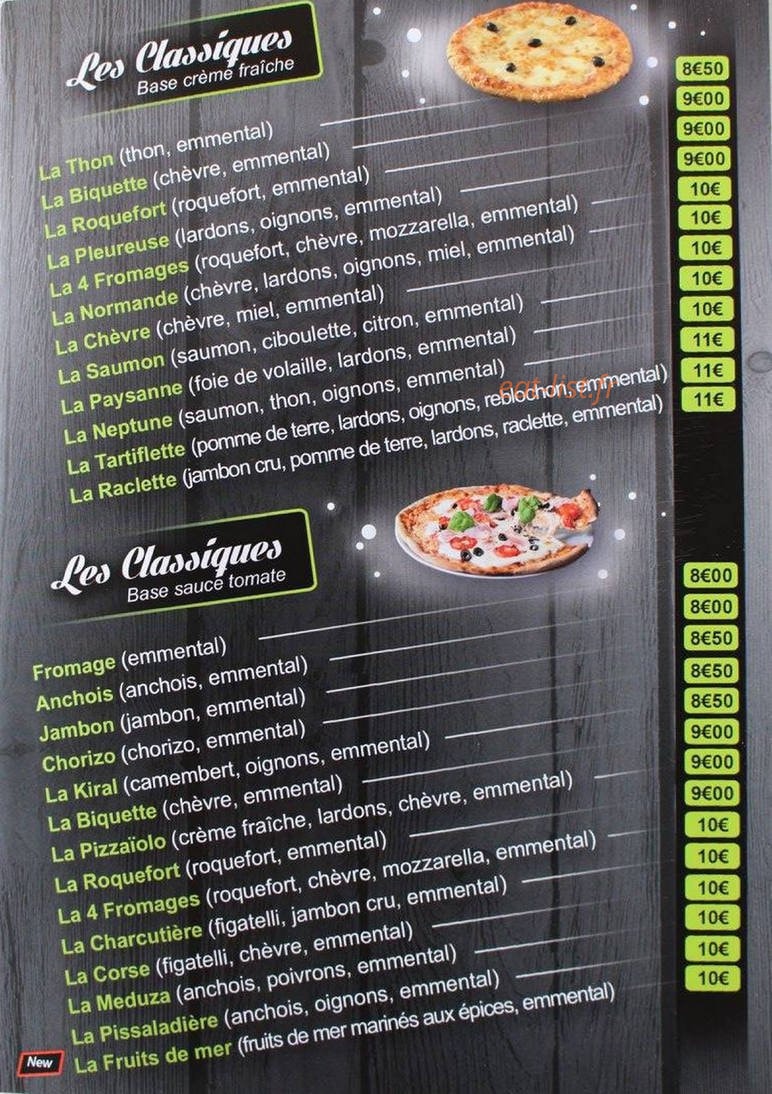 Michto pizza — carte page 3