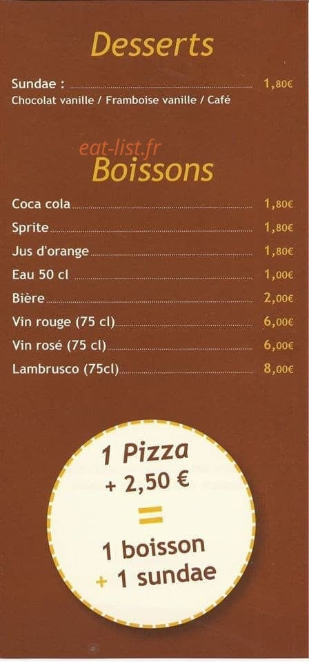 Mika Pizza — carte page 3