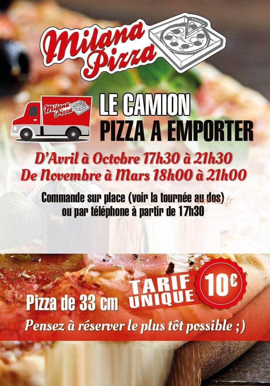 Milana'pizza — carte page 1