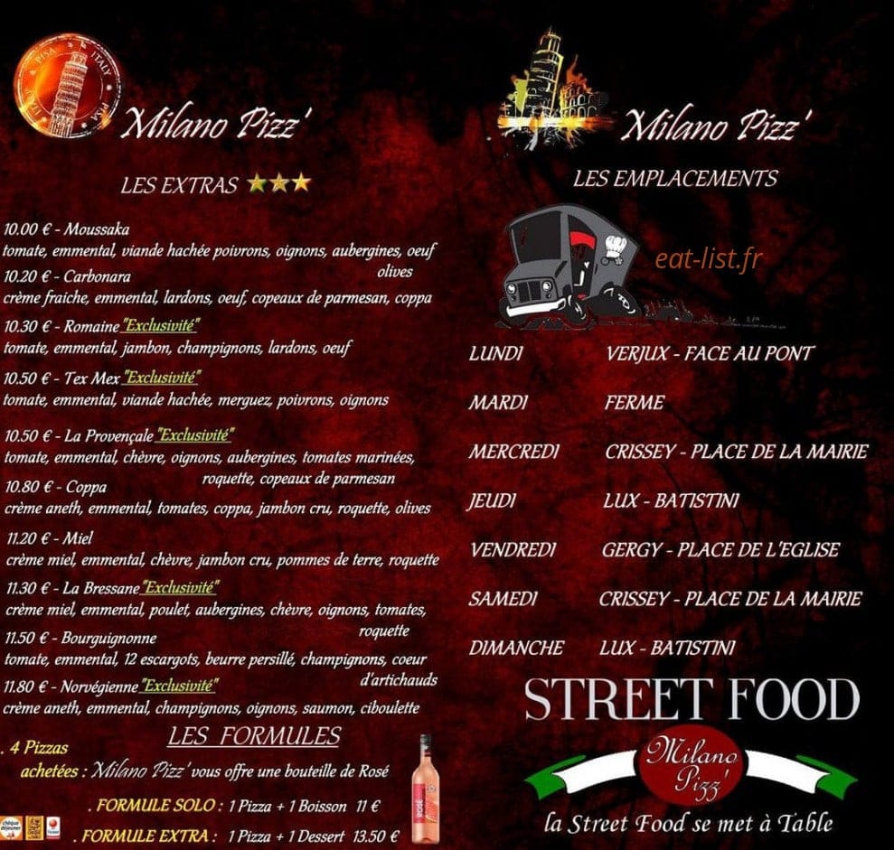 Milano Pizz' 71 — carte page 2