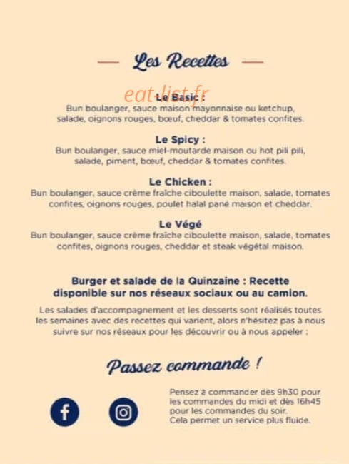 Milie's burger — carte page 3