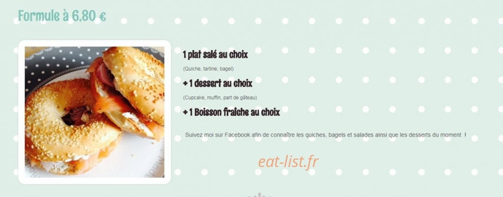Miss Cakes — carte page 1