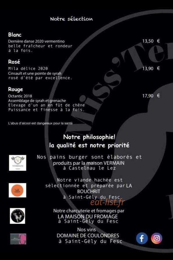 Miss’ter Burger — carte page 4