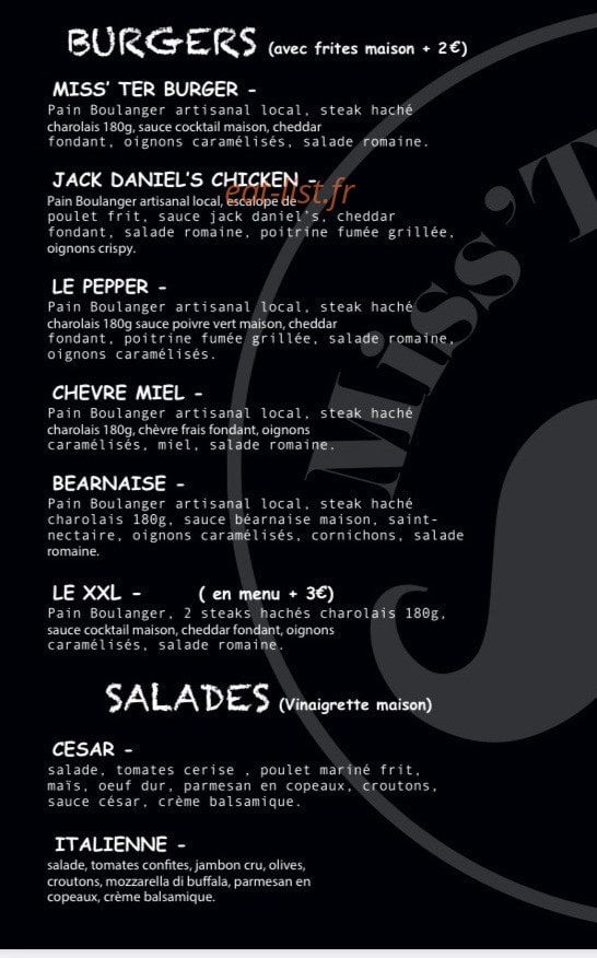 Miss’ter Burger — carte page 2