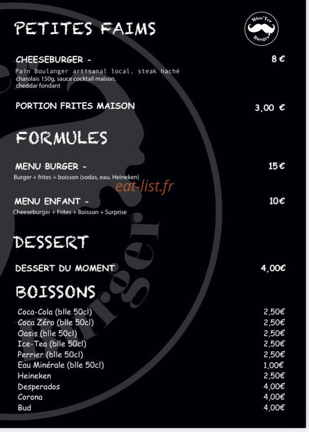 Miss’ter Burger — carte page 3