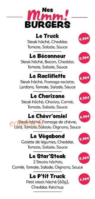 Mmmburger — carte page 2