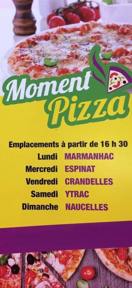 Moment Pizza — carte page 1