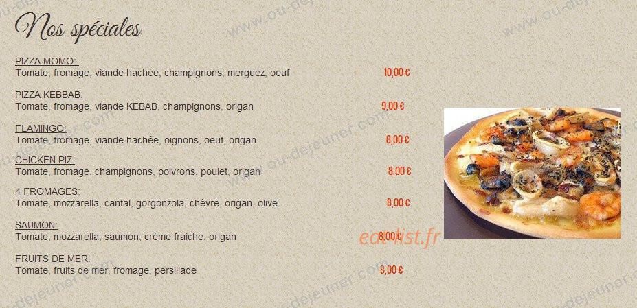 Momo pizza — carte page 3