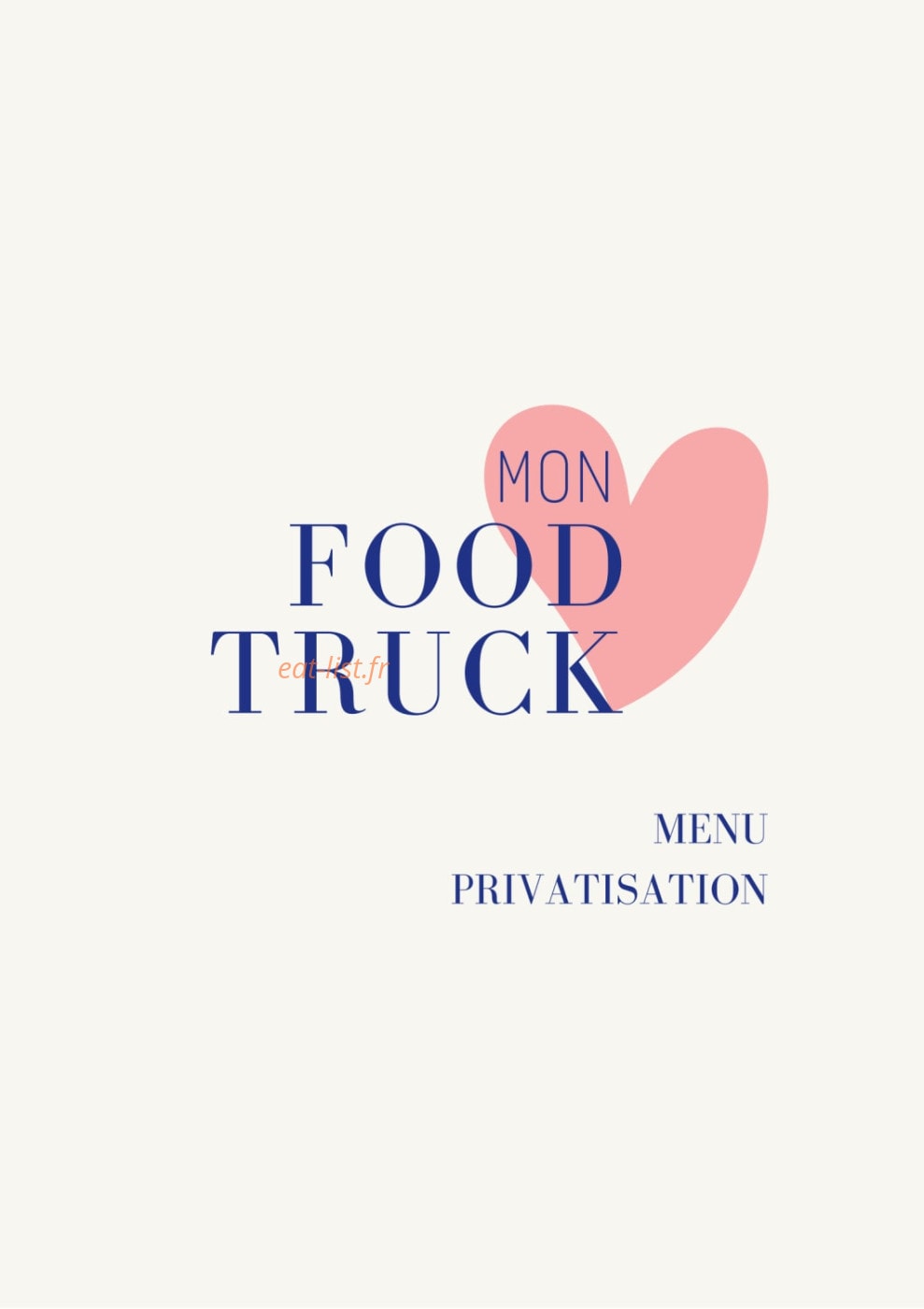 Mon Food Truck D'Amour — carte page 1