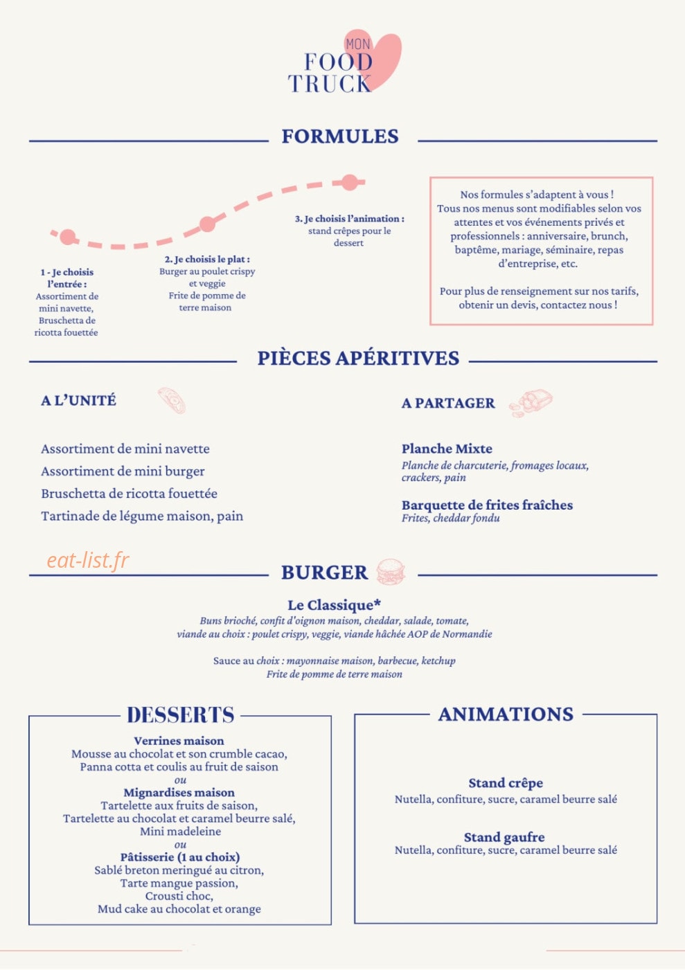 Mon Food Truck D'Amour — carte page 2